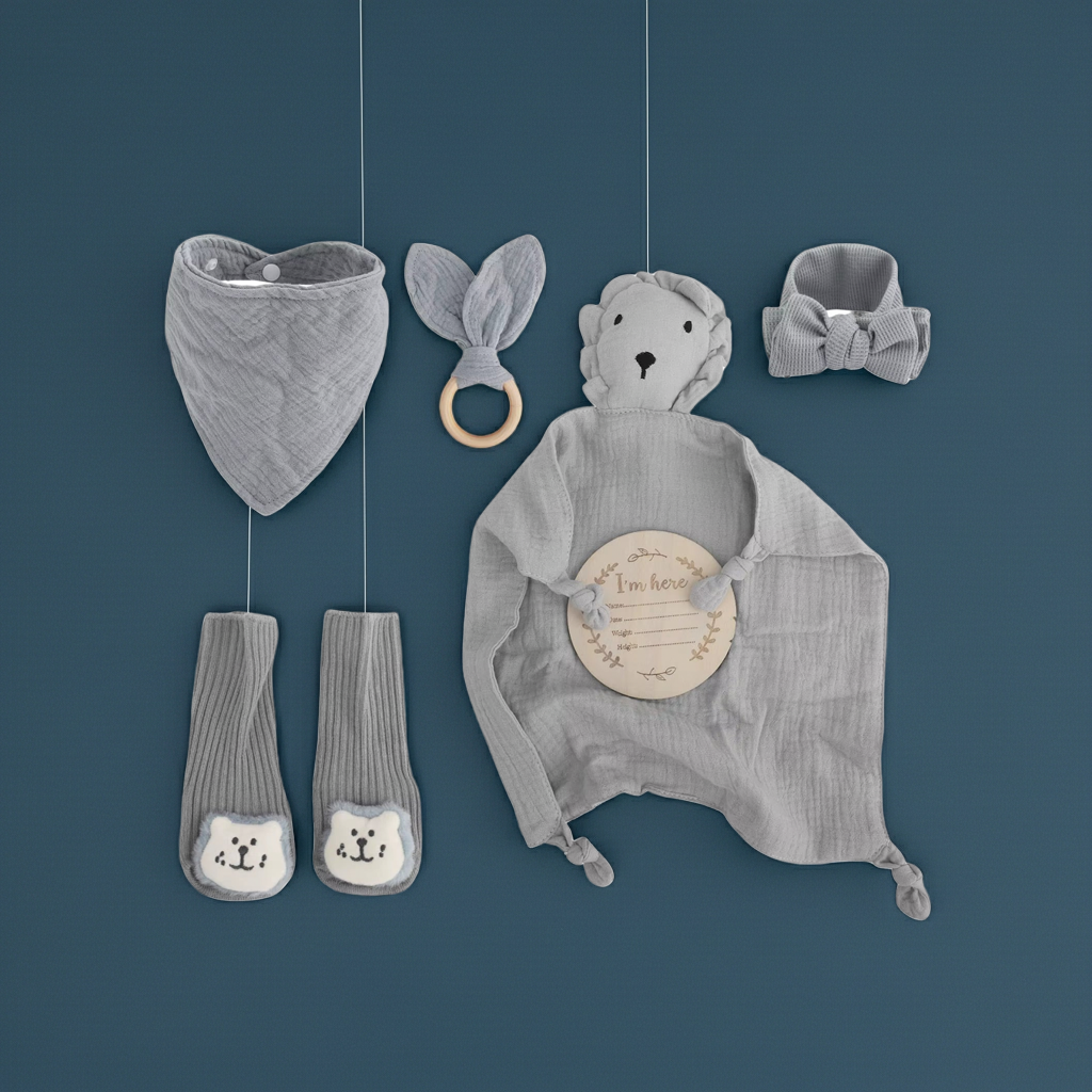 6 in 1 Badetuchset für Babys