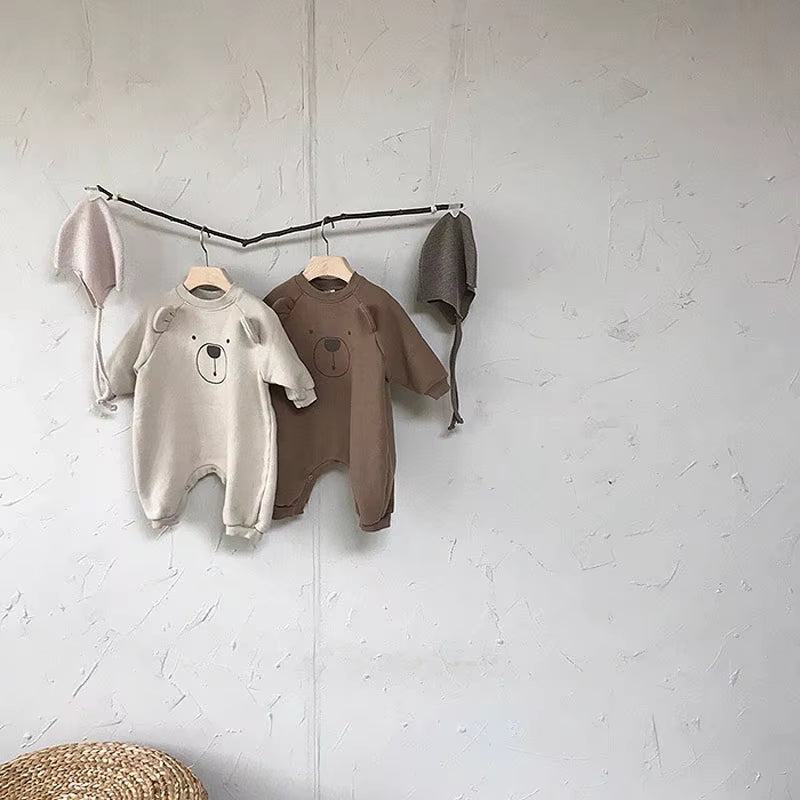 New Baby Rompers Cartoon Baby Girls Clothing Long Sleeve Infant Boys Play Suit Korean Baby Suit